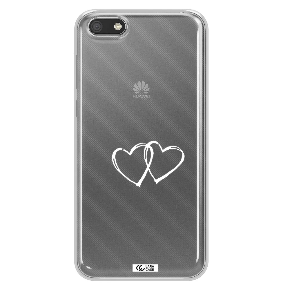 Heart Couple Huawei Y5 2018 Clear TPU Case