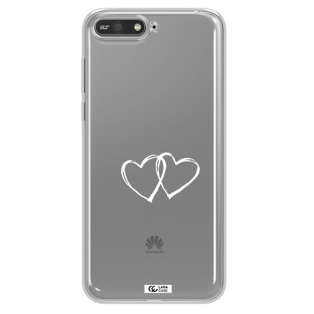 Heart Couple Huawei Y6 2018 Clear TPU Case