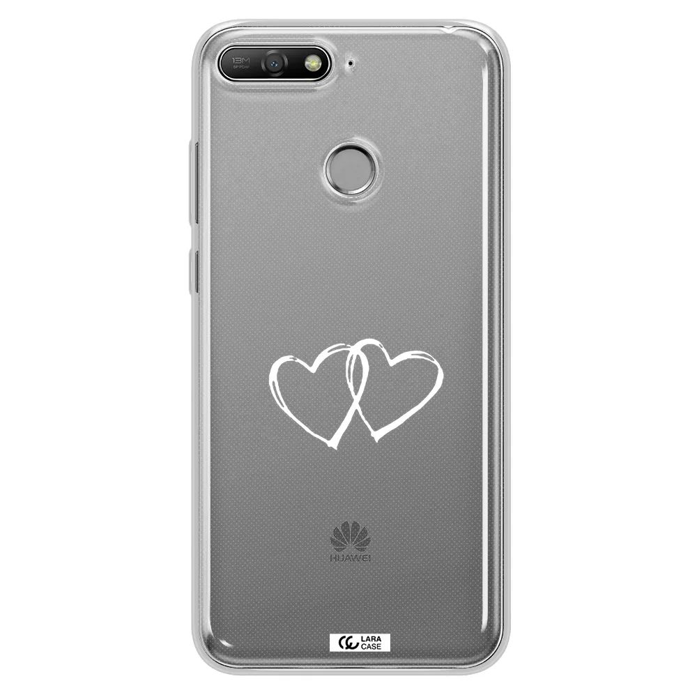Heart Couple Huawei Y6 Prime 2018 Clear TPU Case