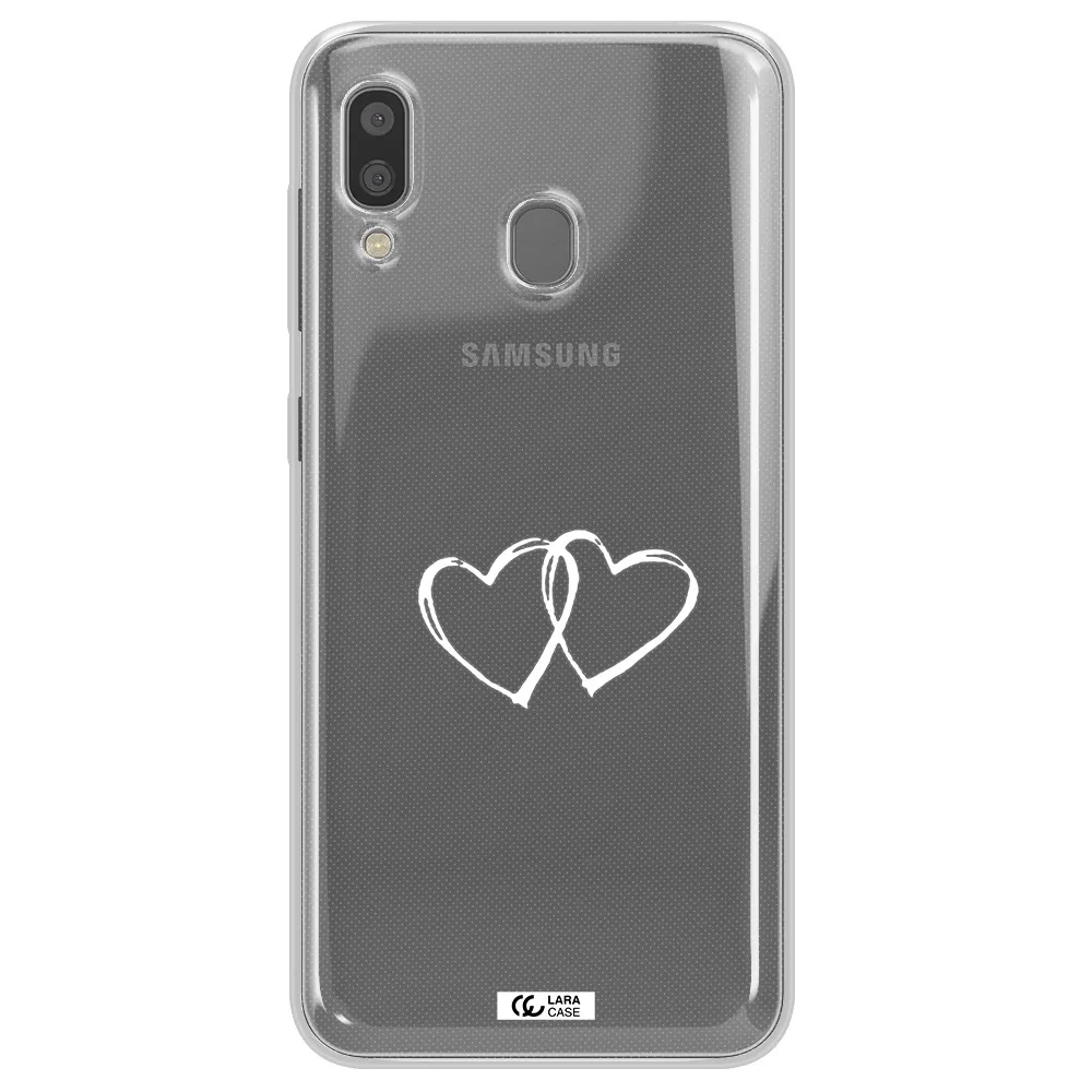 Heart Couple Samsung A20 Clear TPU Case