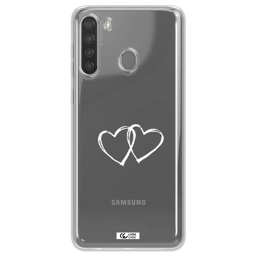 Heart Couple Samsung A21 Clear TPU Case
