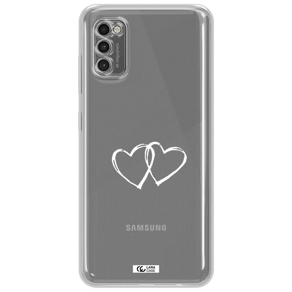 Heart Couple Samsung A41 Clear Tpu Case