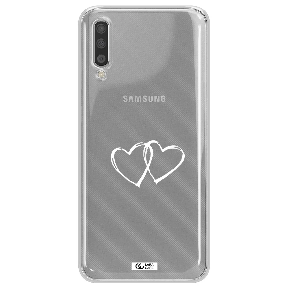 Heart Couple Samsung A70 Clear TPU Case