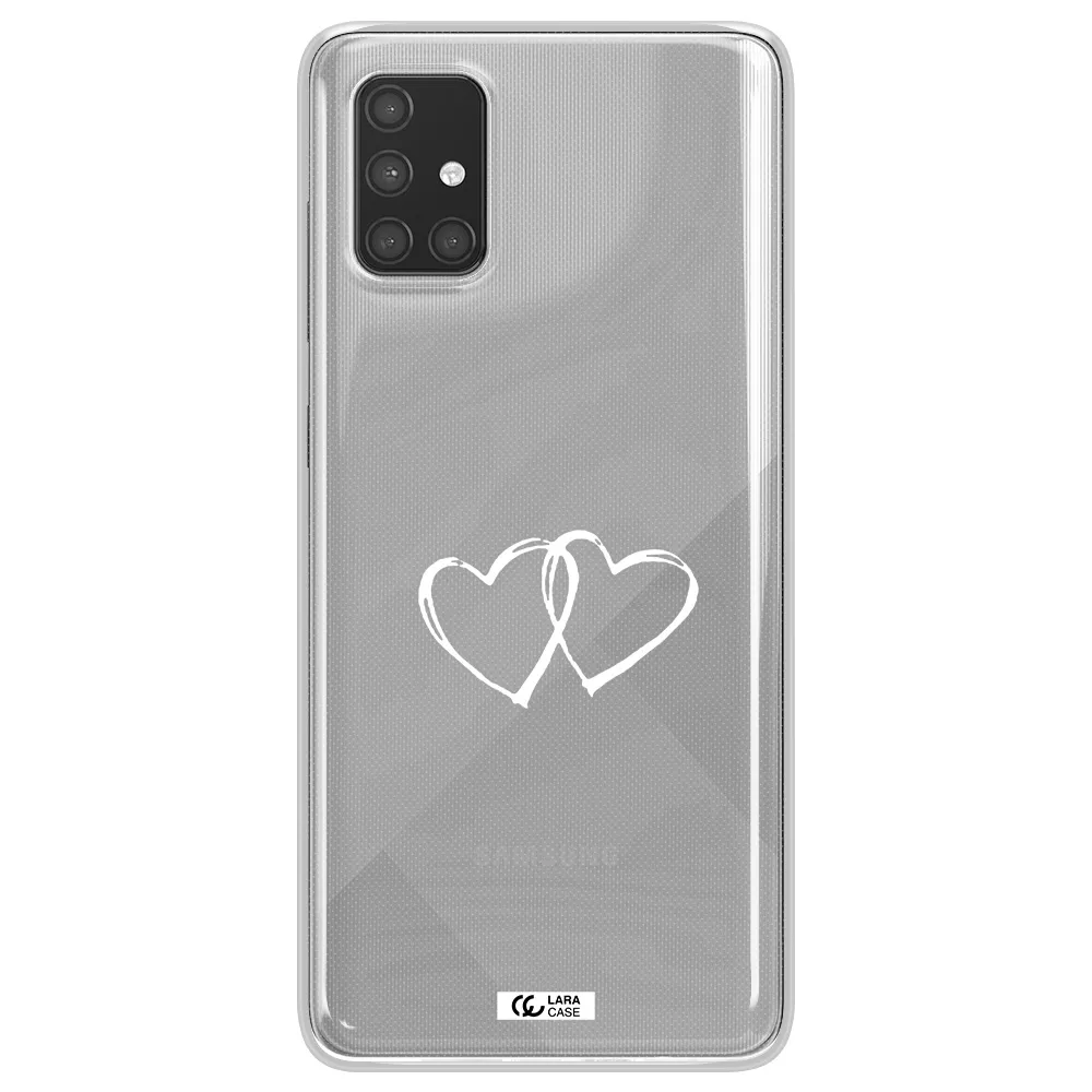 Heart Couple Samsung A71 Clear TPU Case