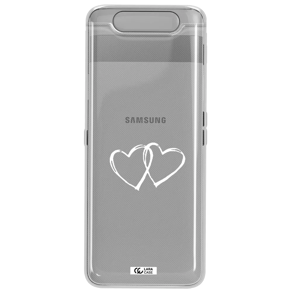 Heart Couple Samsung A80 Clear TPU Case
