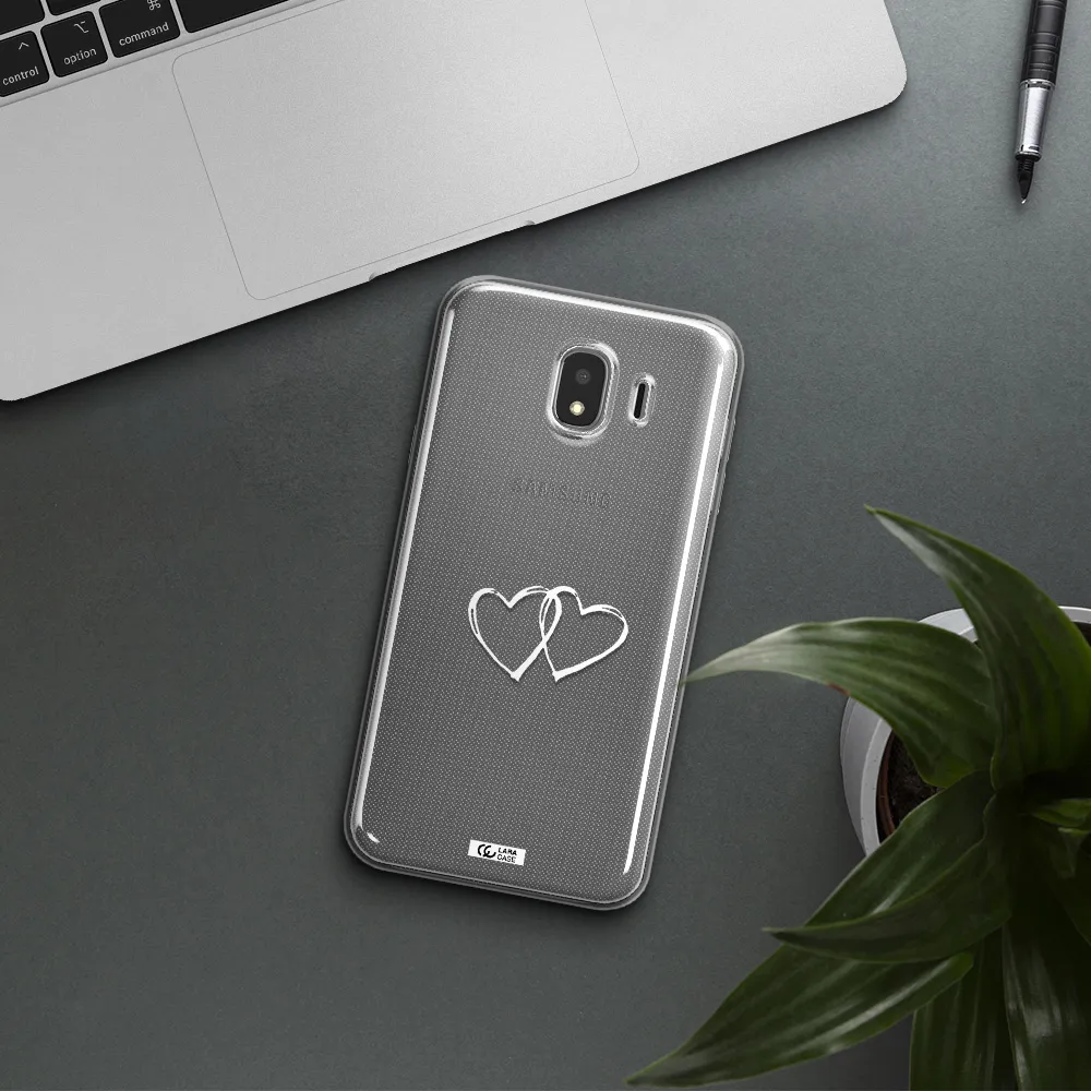 Heart Couple Samsung J4 Clear TPU Case