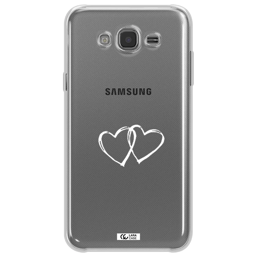 Heart Couple Samsung J7 Core Clear TPU Case