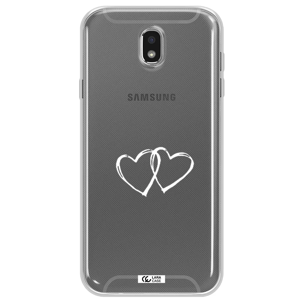 Heart Couple Samsung J7 Pro Clear TPU Case