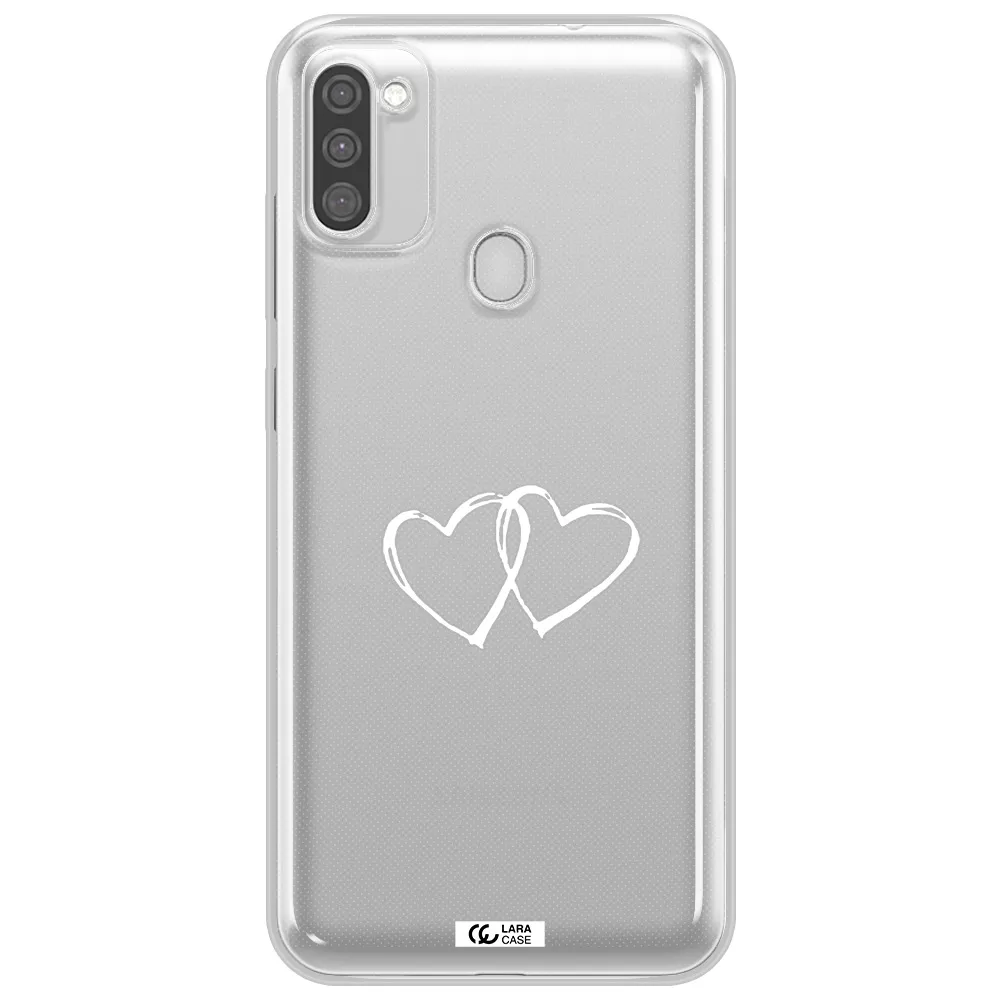Heart Couple Samsung M11 Clear TPU Case