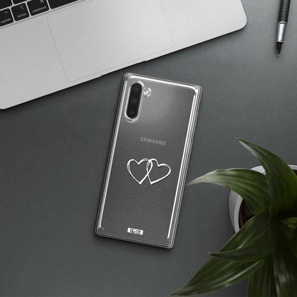 Heart Couple Samsung Note 10 Clear TPU Case