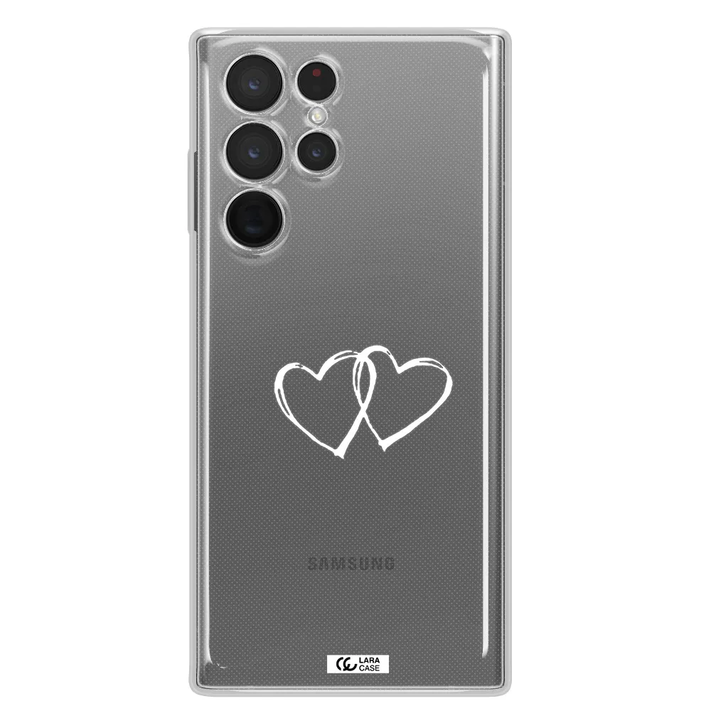 Heart Couple Samsung S 22 Ultra Clear TPU Case