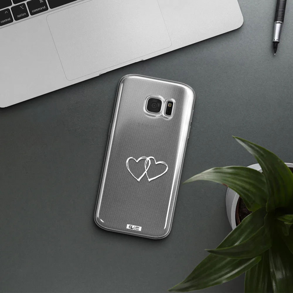 Heart Couple Samsung S 7 Clear TPU Case