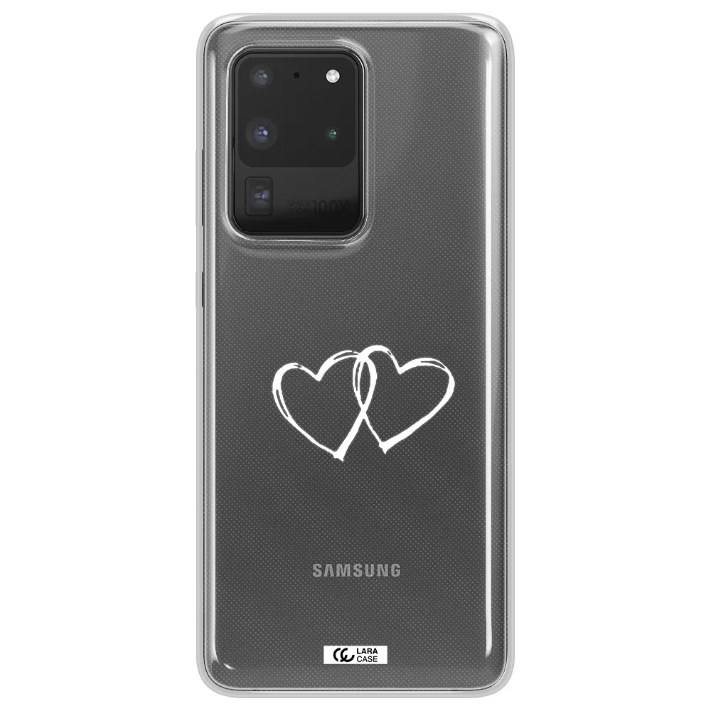 Heart Couple Samsung S20 Ultra Clear TPU Case