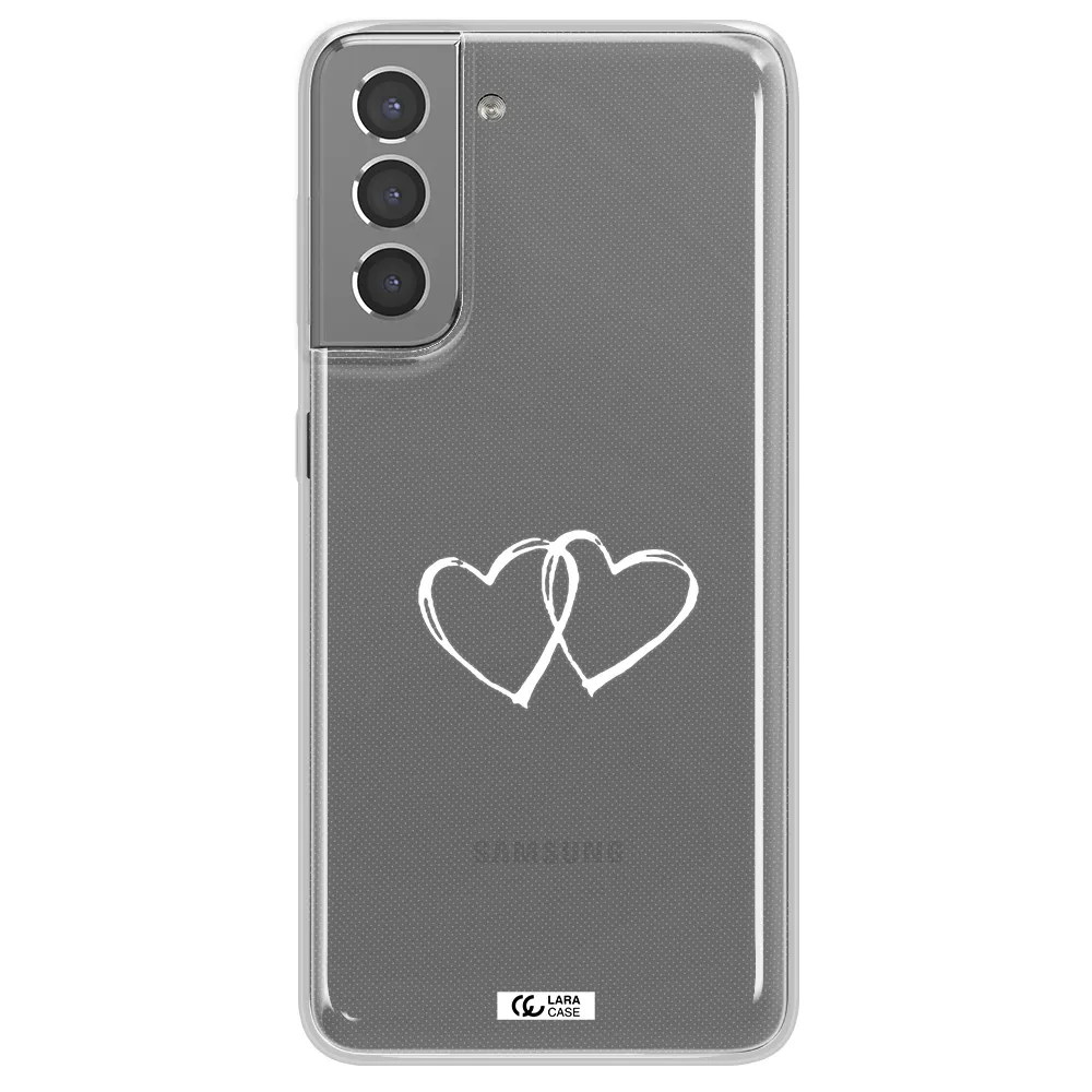 Heart Couple Samsung S21 Plus Clear TPU Case