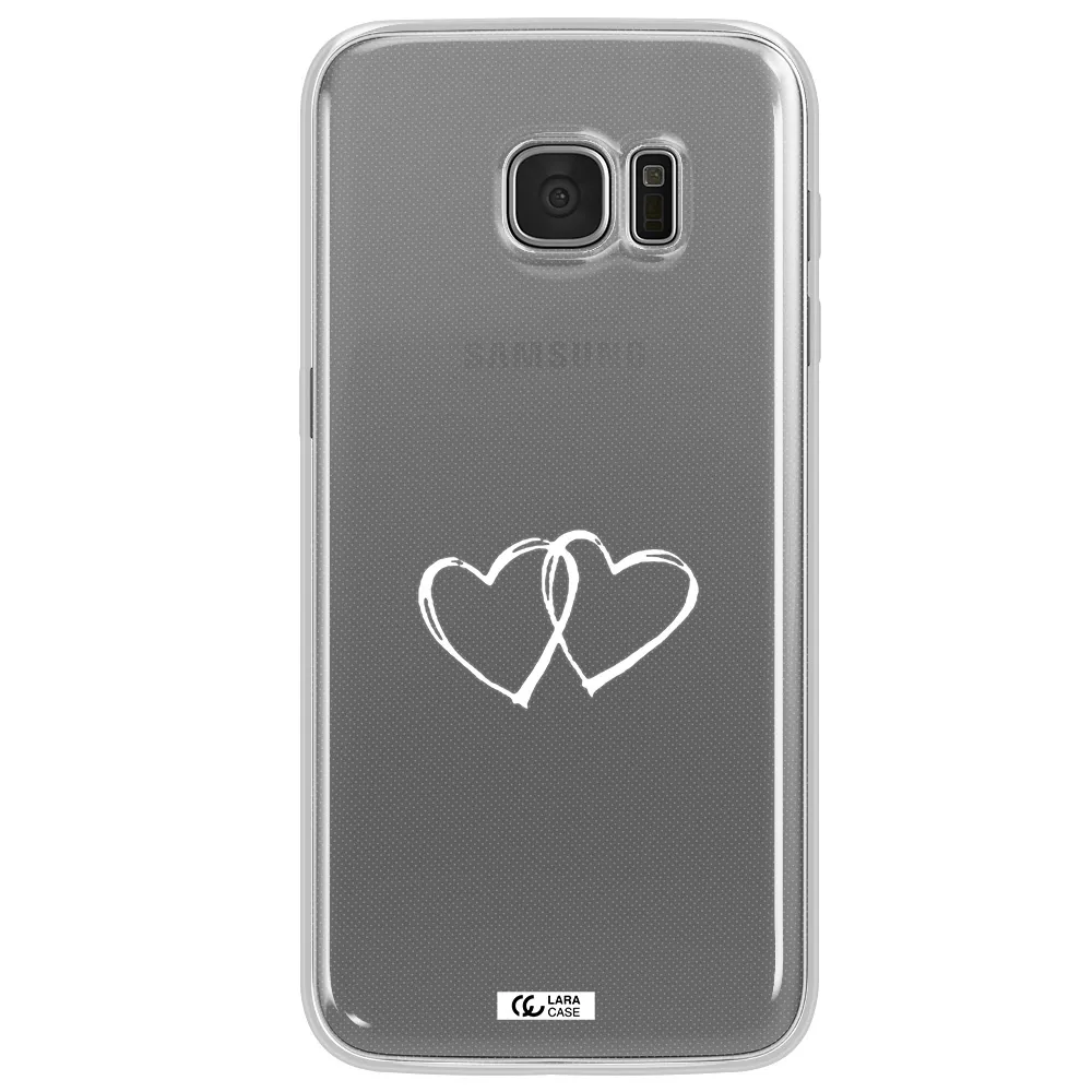 Heart Couple Samsung S7 Edge Clear TPU Case