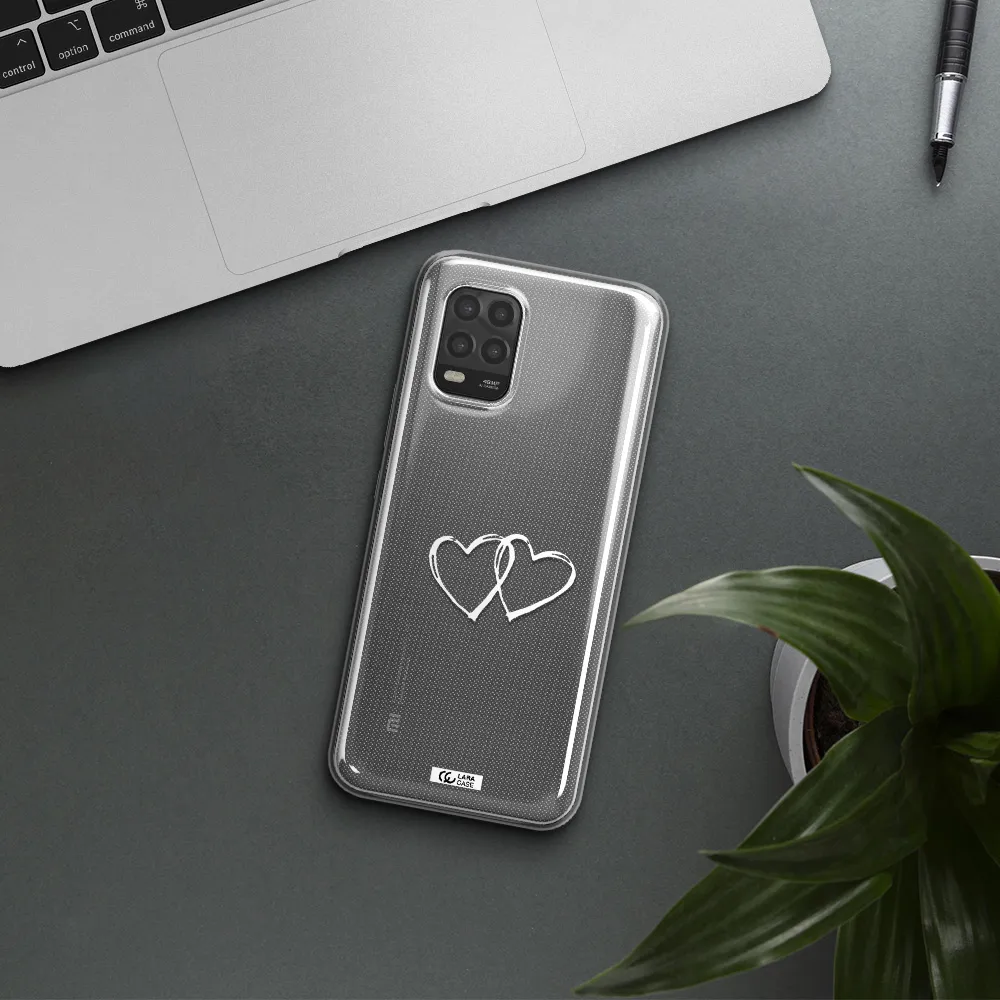Heart Couple Xiaomi Mi 10 Lite Clear TPU Case