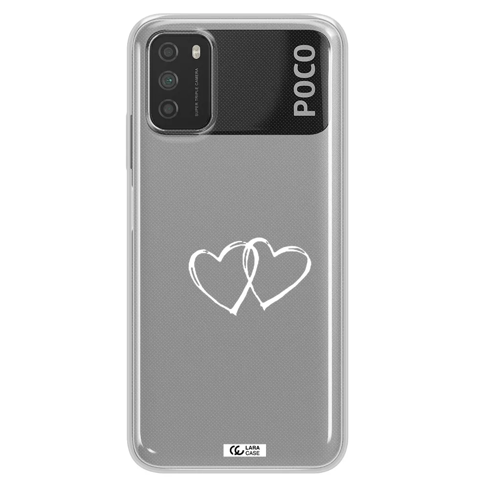 Heart Couple Xiaomi Poco M3 Clear TPU Case