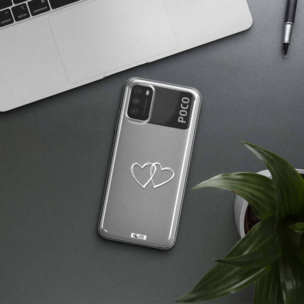 Heart Couple Xiaomi Poco M3 Clear TPU Case