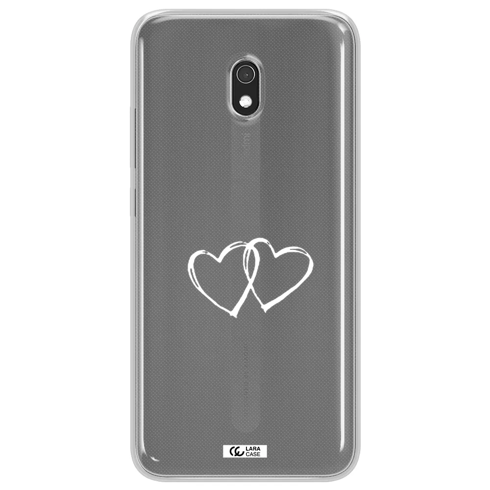 Heart Couple Xiaomi Redmi 8A Clear TPU Case