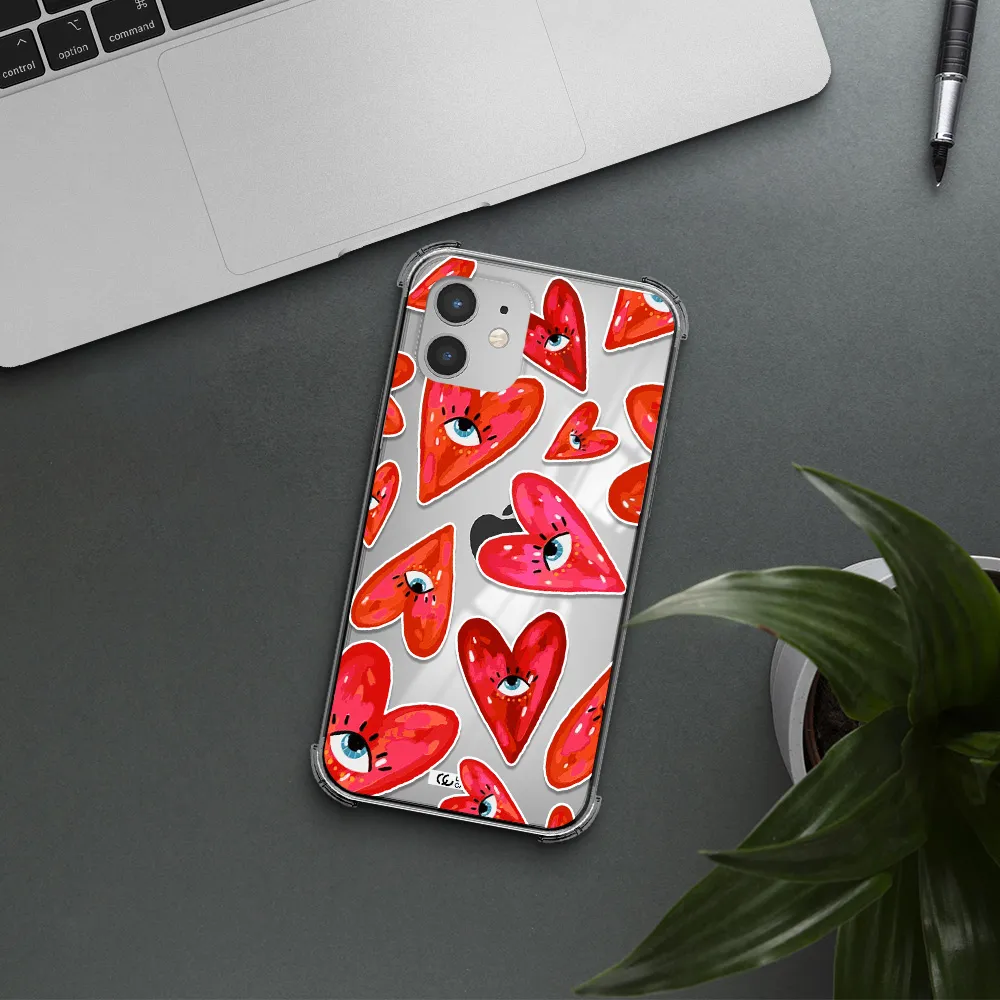 Evil Eye Heart Apple iPhone 12 mini Clear PC Case