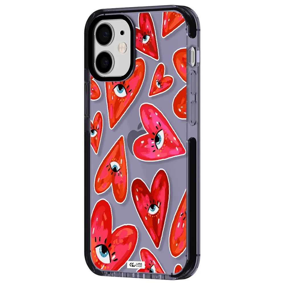 Evil Eye Heart Apple iPhone 12 mini impact Lilac Case