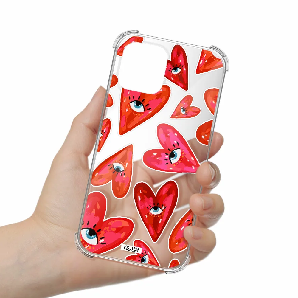 Evil Eye Heart Apple iPhone 12 pro Clear PC Case