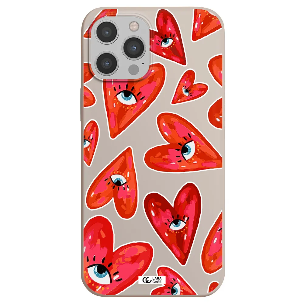 Evil Eye Heart Apple iPhone 12 pro Silicone Stone Case