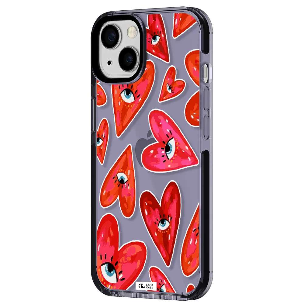 Evil Eye Heart Apple iPhone 13 impact Lilac Case