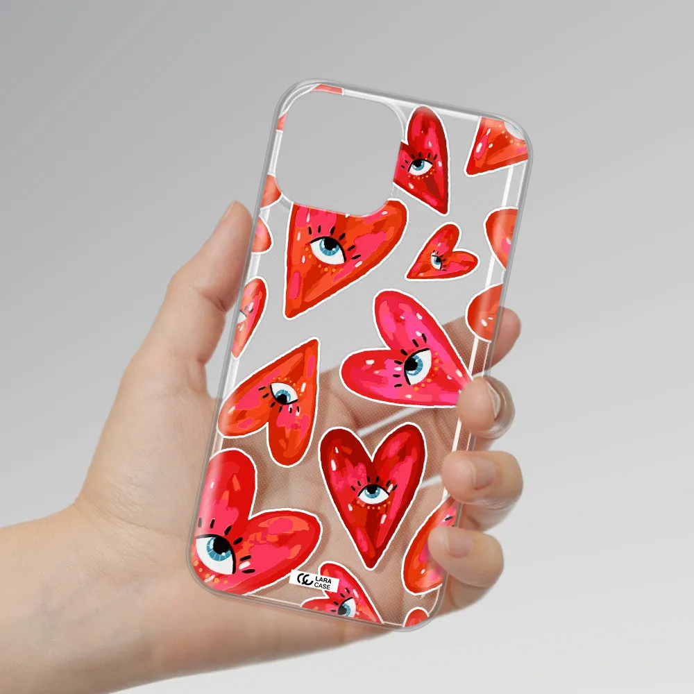 Evil Eye Heart Apple iPhone 13 mini Clear TPU Case