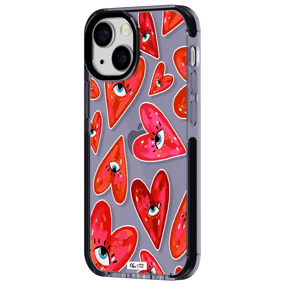 Evil Eye Heart Apple iPhone 13 mini impact Lilac Case