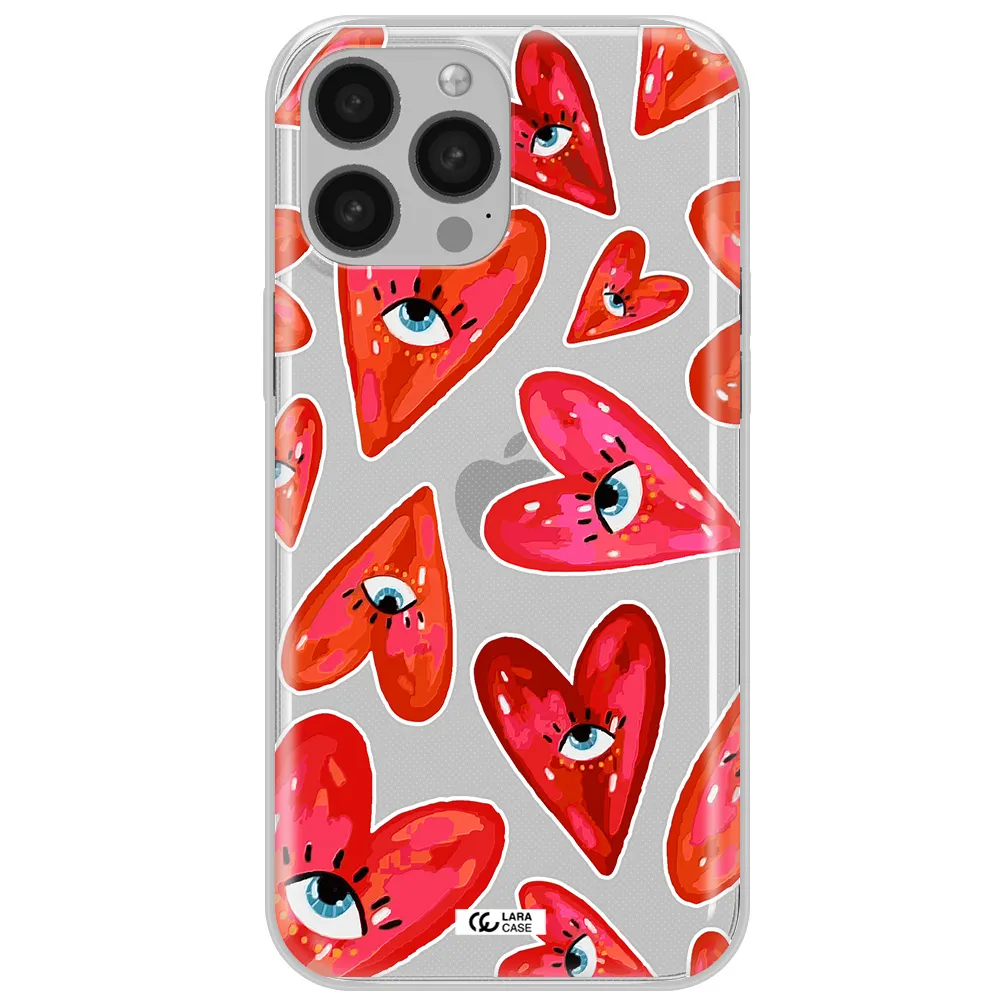 Evil Eye Heart Apple iPhone 13 Pro Clear TPU Case