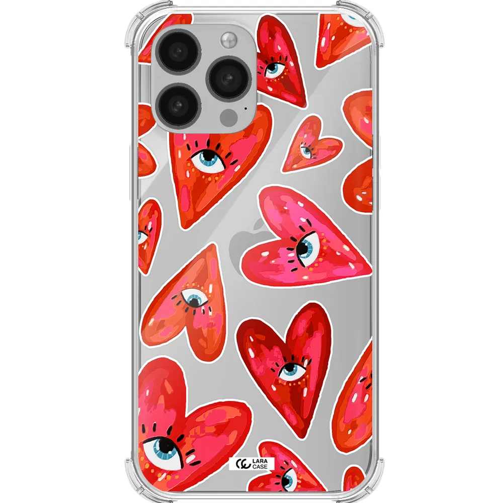 Evil Eye Heart Apple iPhone 13 Pro Max Clear PC Case