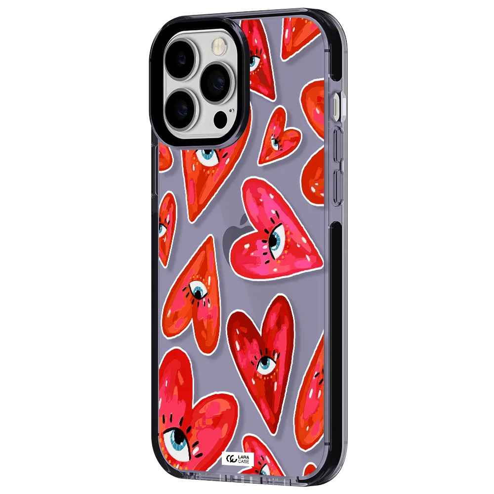 Evil Eye Heart Apple iPhone 13 Pro Max impact Lilac Case