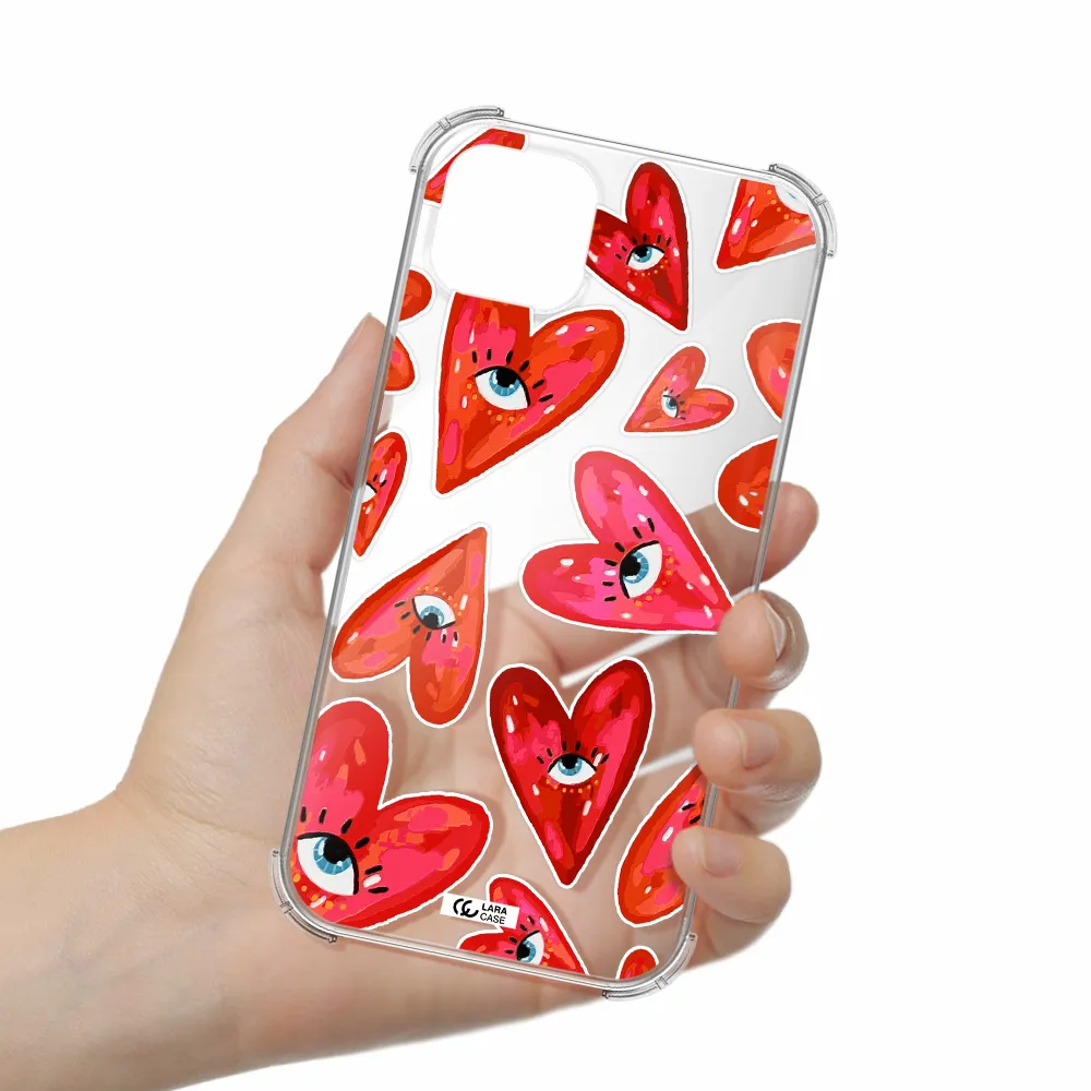 Evil Eye Heart Apple iPhone 14 Clear PC Case
