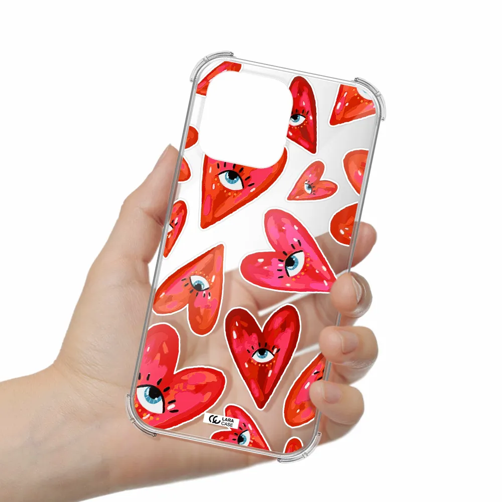 Evil Eye Heart Apple iPhone 14 pro max Clear PC Case