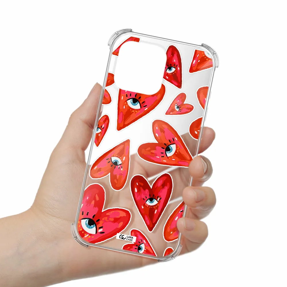 Evil Eye Heart Apple Iphone 16 Pro Max Clear Pc Case