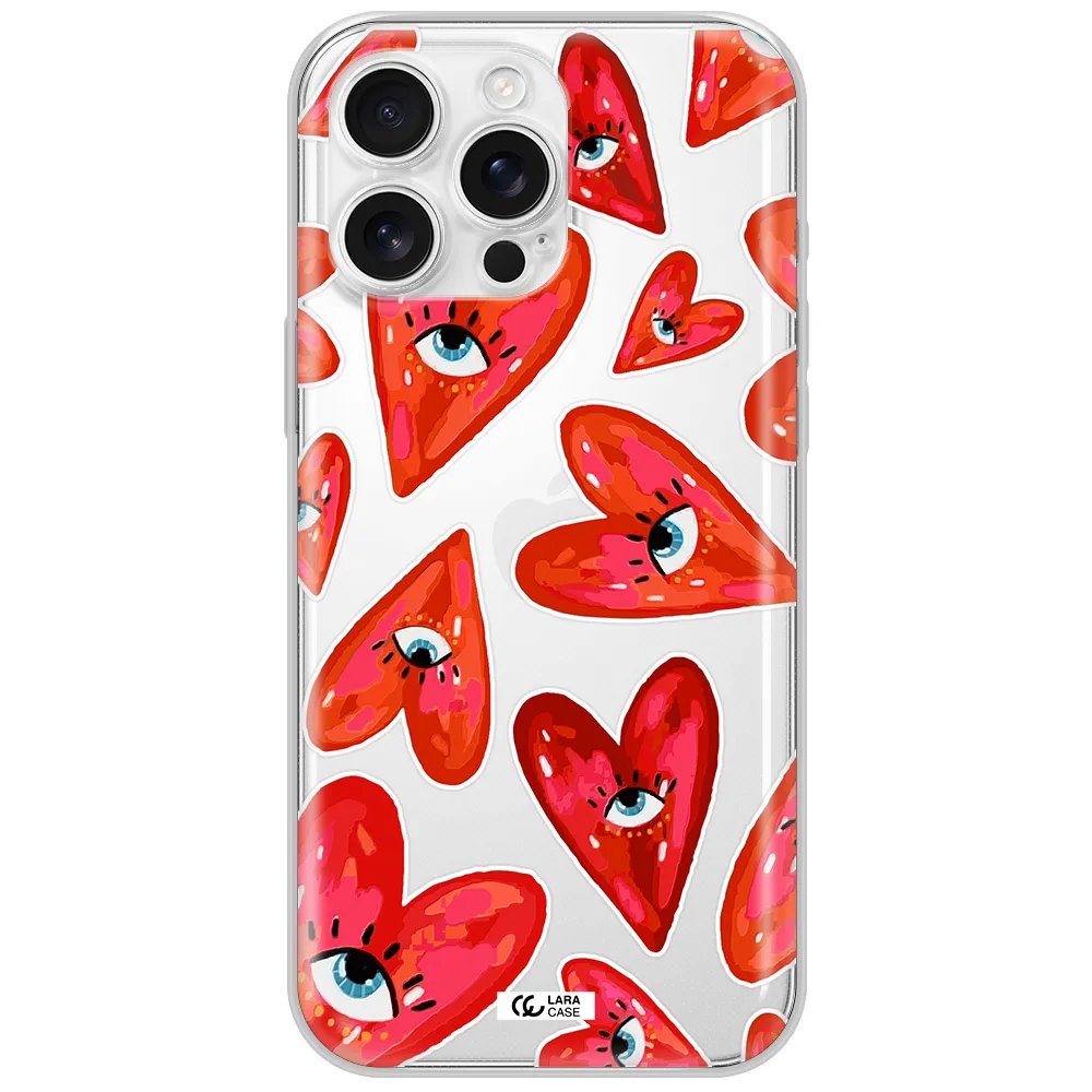 Evil Eye Heart Apple Iphone 16 Pro Max Clear Tpu Case