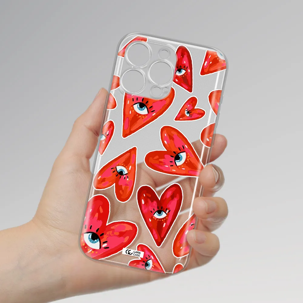 Evil Eye Heart Apple Iphone 16 Pro Max Clear Tpu Case