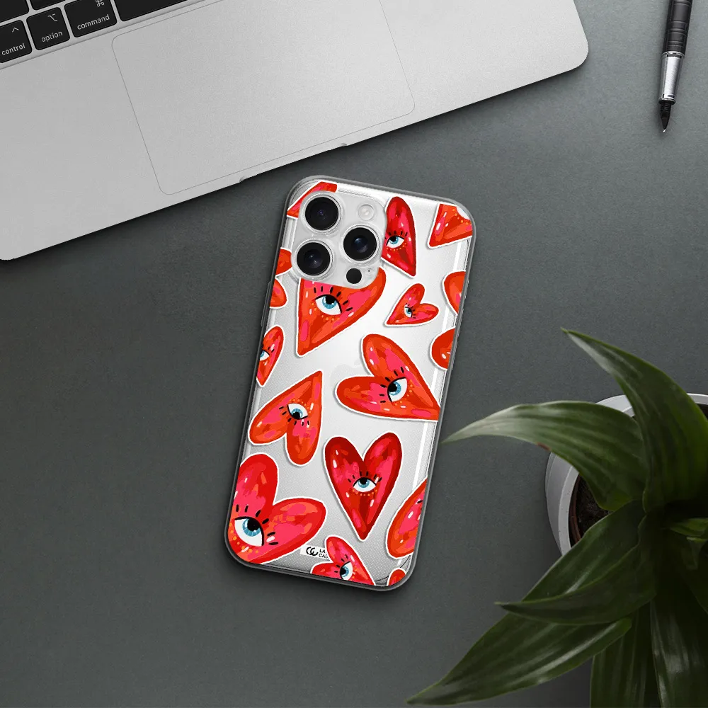 Evil Eye Heart Apple Iphone 16 Pro Max Clear Tpu Case