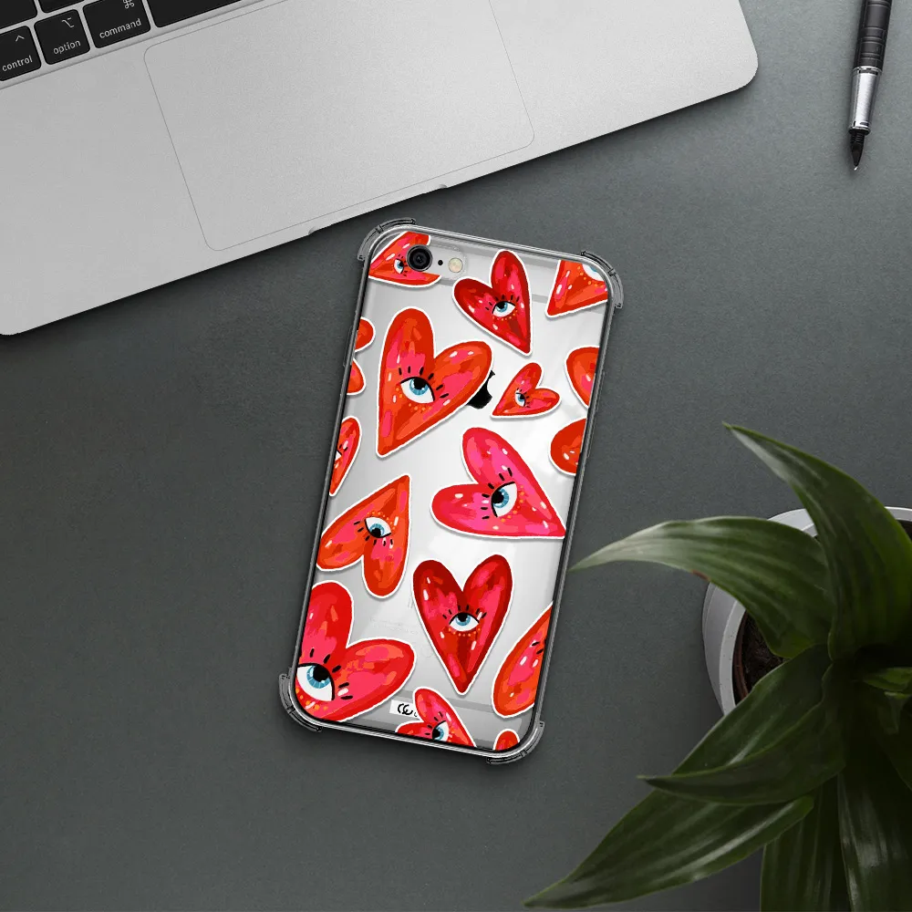 Evil Eye Heart Apple iPhone 6 Clear PC Case