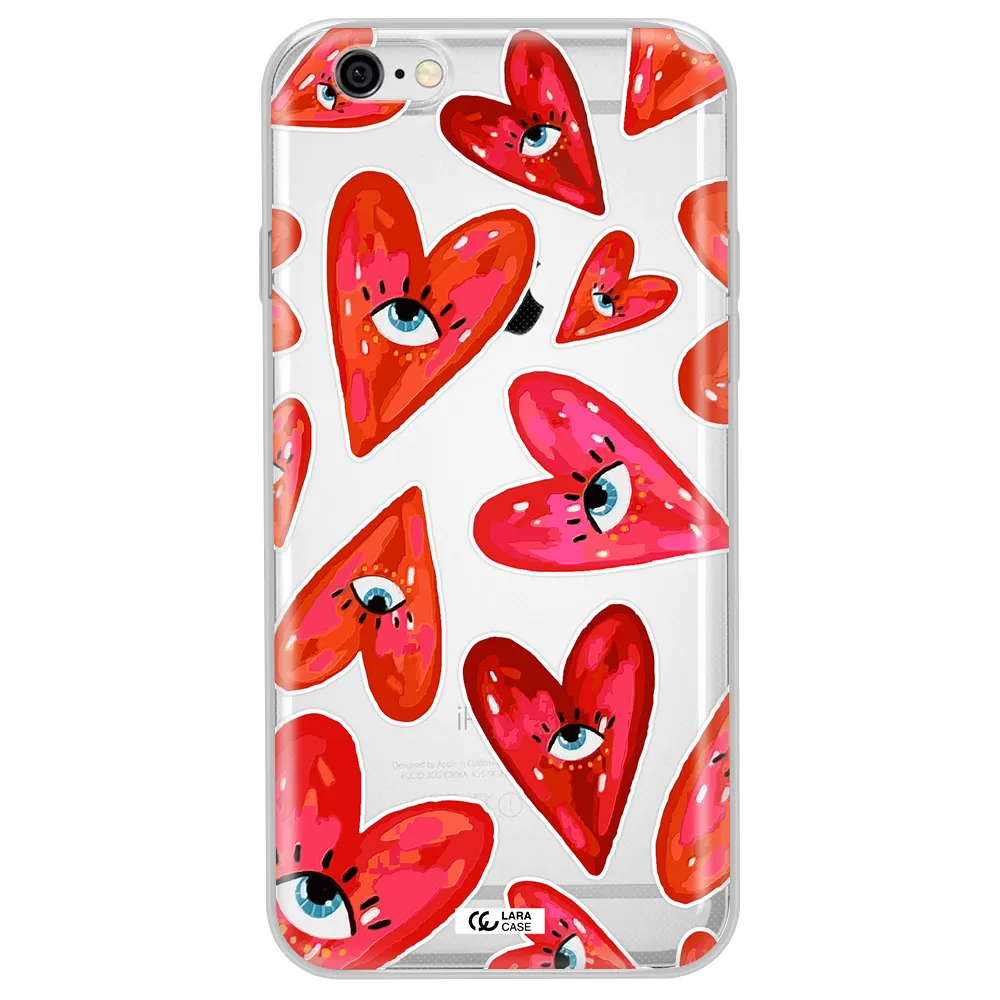 Evil Eye Heart Apple iPhone 6 plus Clear TPU Case