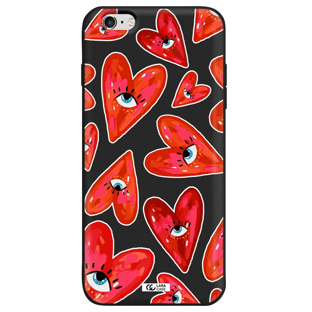 Evil Eye Heart Apple iPhone 6 plus Silicone black Case
