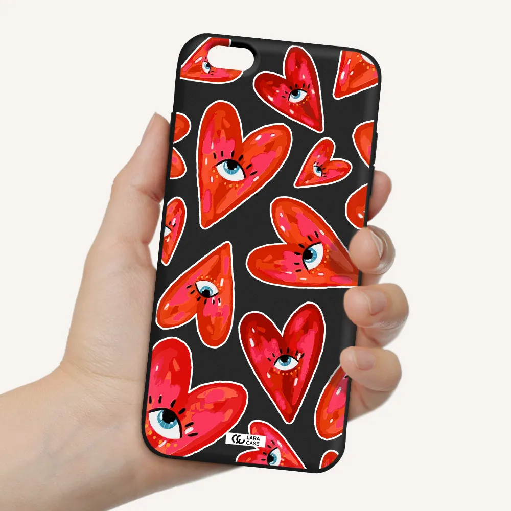 Evil Eye Heart Apple iPhone 6 plus Silicone black Case