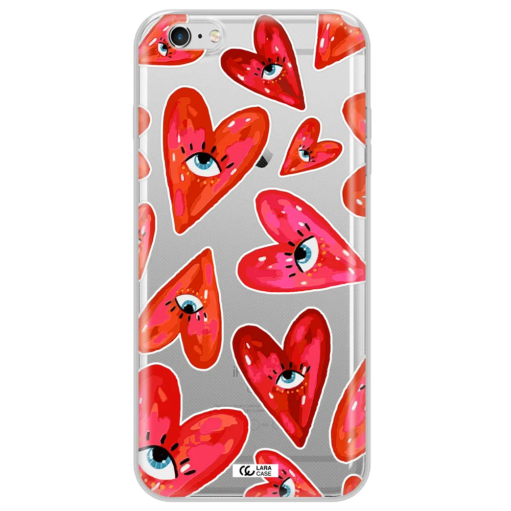 Evil Eye Heart Apple iPhone 6 s plus Clear TPU Case