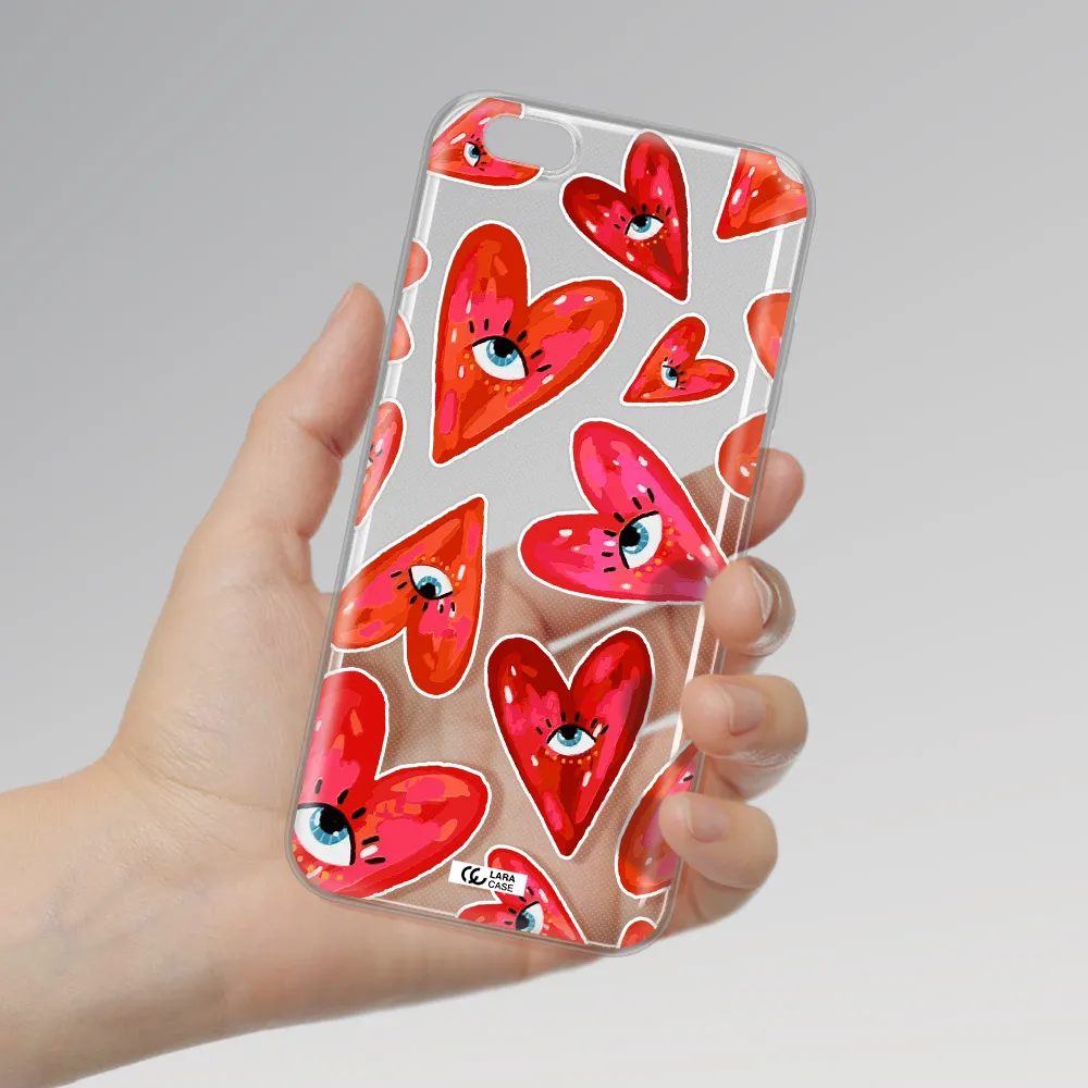 Evil Eye Heart Apple iPhone 6 s plus Clear TPU Case