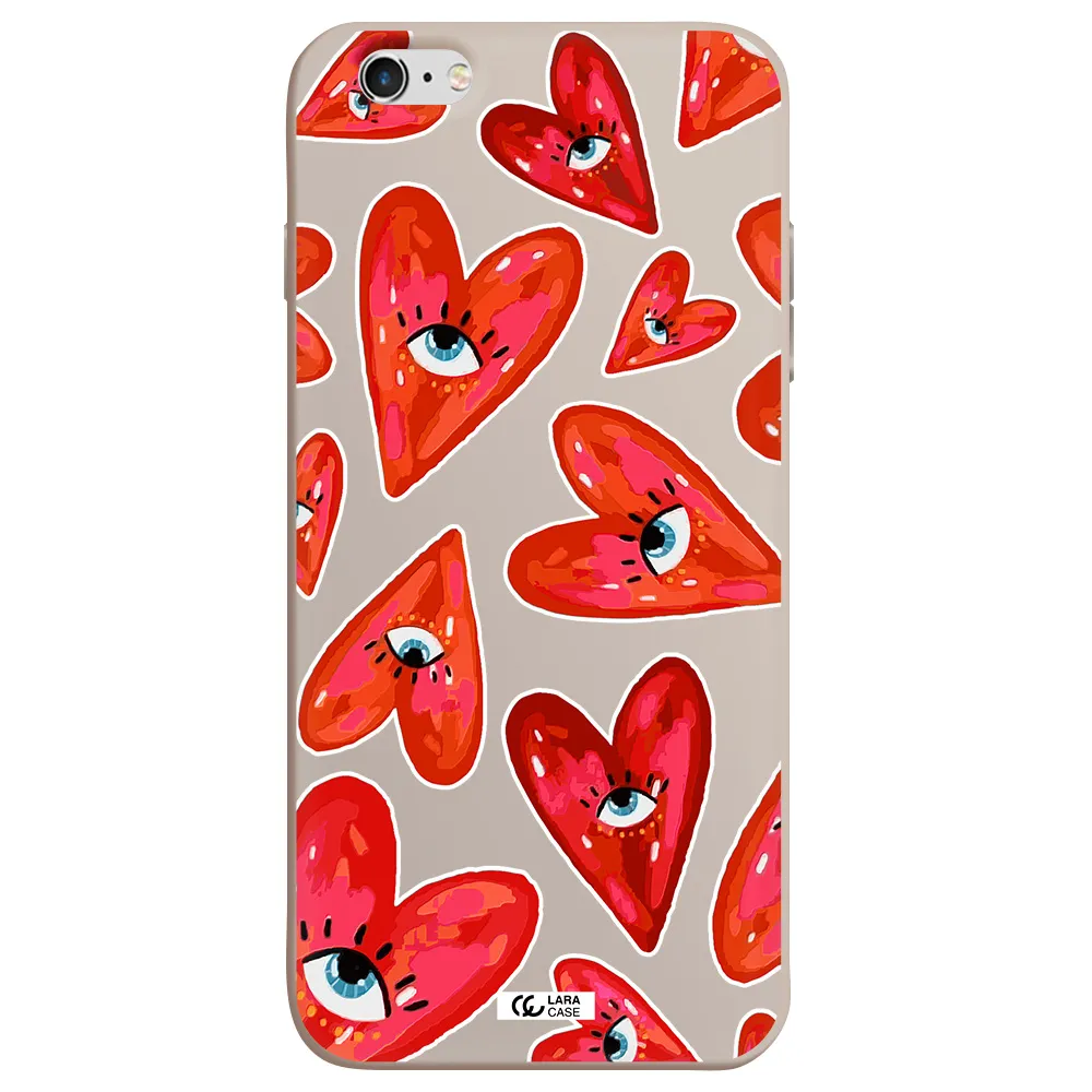 Evil Eye Heart Apple iPhone 6 s plus Silicone Stone Case
