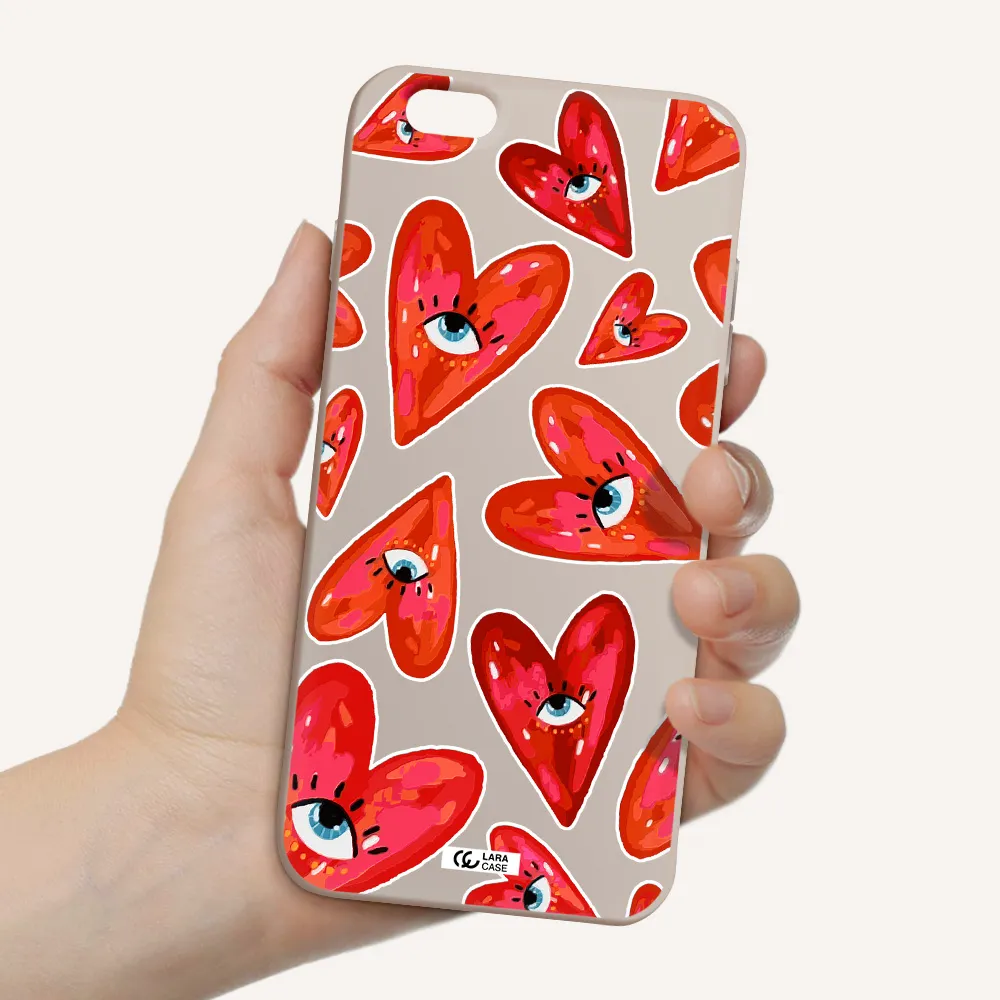 Evil Eye Heart Apple iPhone 6 s plus Silicone Stone Case