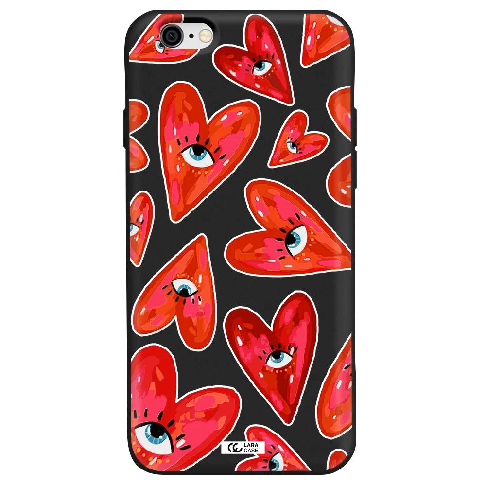 Evil Eye Heart Apple iPhone 6 Silicone black Case