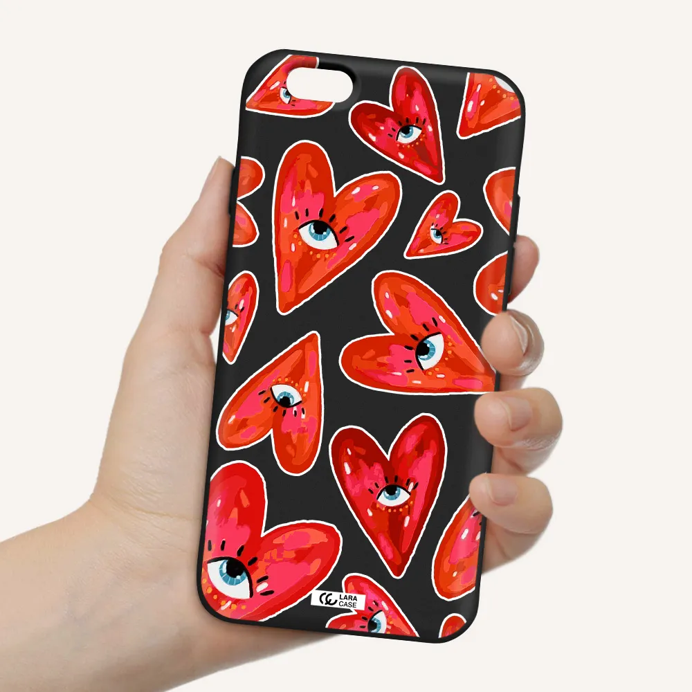 Evil Eye Heart Apple iPhone 6 Silicone black Case
