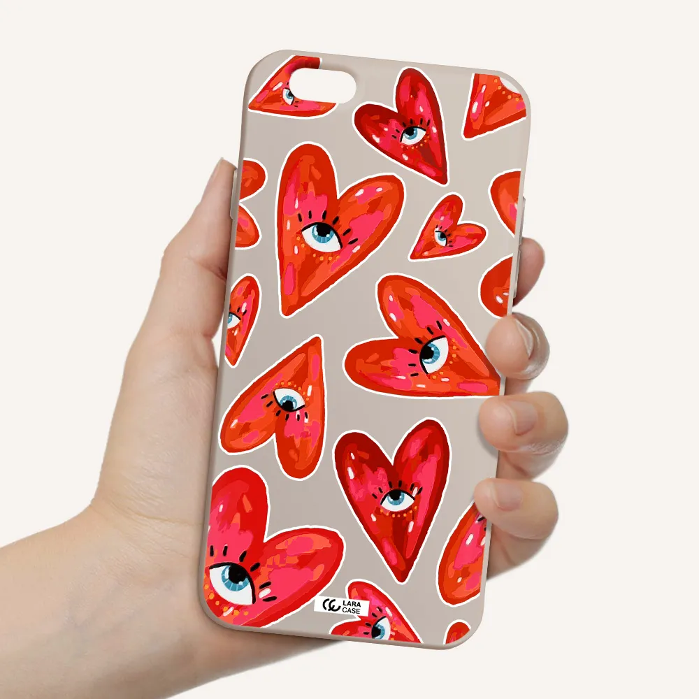 Evil Eye Heart Apple iPhone 6 Silicone Stone Case